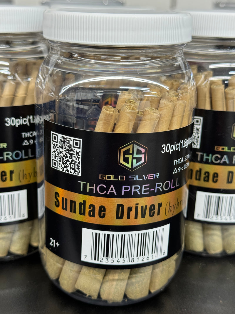 Gold silver THCA pre-roll 30pic